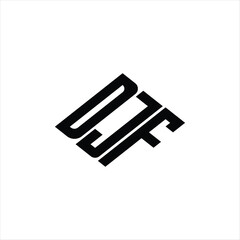  Modern abstract DJF logo design featuring geometric lines for innovative data analysis and digital transformation branding