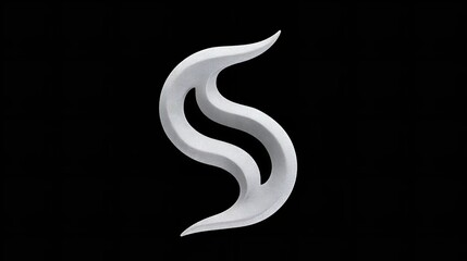 Naklejka premium Sporty swirling tail icon in flat design, isolated on transparent background.