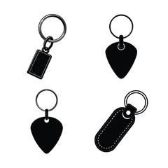 Key ring silhouette design bundle