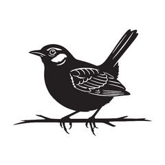 Classic Lark Silhouette – Lark Vector Illustration for Artistic and Commercial Work – silhouette of Lark

