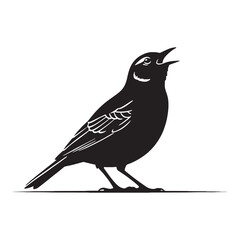 Distinctive Lark Silhouette – Lark Vector Illustration for Branding and Decorative Art – silhouette of Lark

