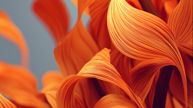 Orange leaves swirling in wind animation