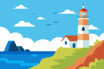 A beacon of white architecture, this lighthouse stands on the coast of Crete, a landmark guiding navigation across the sea