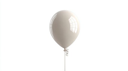 A simple white balloon floating against a clean backdrop.