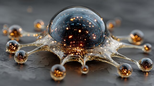 Visualizing the Liquid Core of Quantum Computing A Stunning Abstract Representation of Quantum Entanglement and