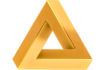 Impossible Triangle Optical Illusion. png