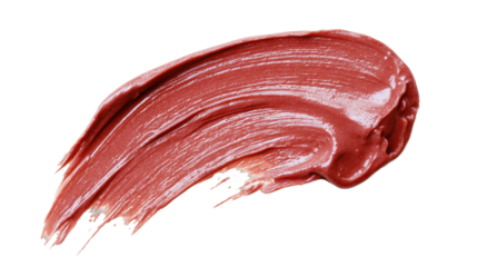 Deep plum cream blush swatch, rich and creamy with soft sheen, isolated on white background. Transparent background
