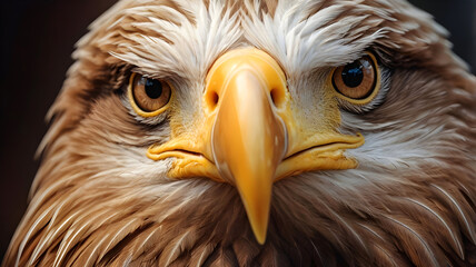 Majestic bald eagle close-up portrait