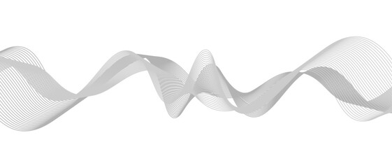 Abstract wave element for design digital frequency track equalizer, Abstract vector background with gray wavy lines.