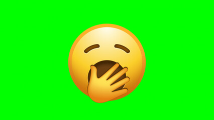 Cool Attitude Emoji PNG  with green Background, Attitude Face for Memes & Social Media, Angry Face Emoji PNG Furious Expression, Chroma green screen