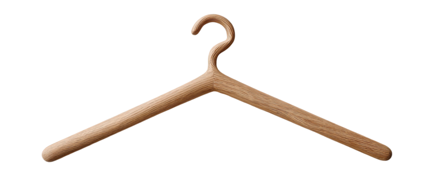 Light beige wooden coat hanger