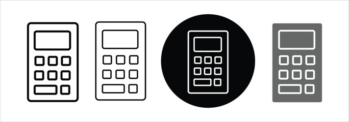 calculation icon in different style vector illustration. two colored and black calculation vector icons designed in filled, outline, line and stroke style can be used for web, mobile