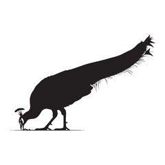 Royal Peacock Silhouette – Peacock Vector Template in Sharp Black Edges for Premium Use – Silhouette of Peacock


