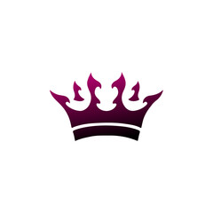 Regal Flame Crown Icon – Vector Logo