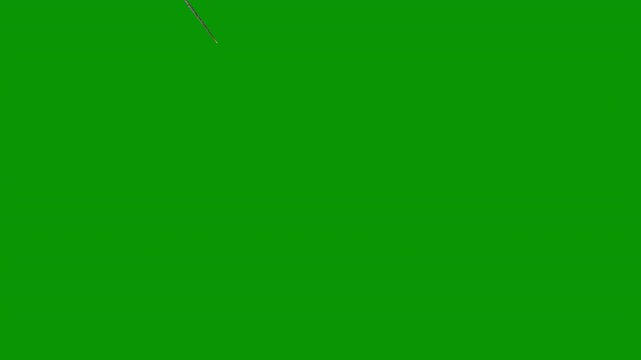 Extremely distant meteor, comet, asteroid or missile 003 flying toward earth impact, 4k 24p, green screen for transparent background