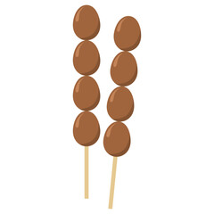 Skewered Egg Balls Vector