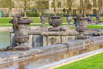 Fototapeta premium Vases in Versailles gardens, Paris suburbs, France