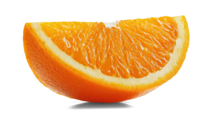 Orange slice on white background