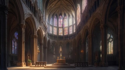 Majestic cathedral interior