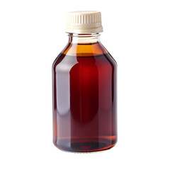 Amber Liquid in a Clear Bottle Pharmaceutical or Herbal Remedy
