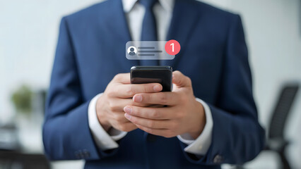 Stay connected with professional network updates on mobile device for business growth and social media management, get notified for new connections