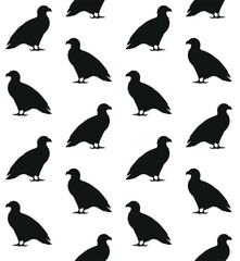 Obraz premium Vector flat hand drawn eagle silhouette isolated on white background