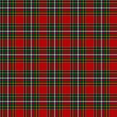 Green, Black, White, Red, Yellow Tartan Weave Pattern - Tile