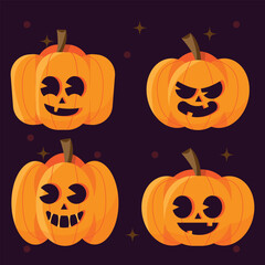 halloween background with pumpkins