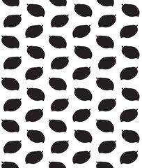 Vector seamless pattern of hand drawn mango silhouette isolated on white background