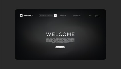 Sleek website template design perfect for modern business or technology startup landing page
