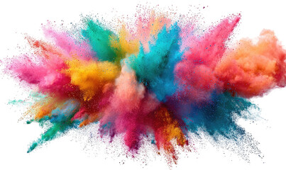 Exploding vibrant colorful powder