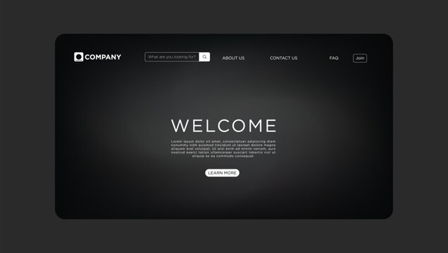 Sleek website template design perfect for modern business or technology startup landing page