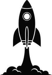 Obraz premium A space rocket illustration is featured on a celebratory bottle of wine with a vibrant light reflecting from the glass