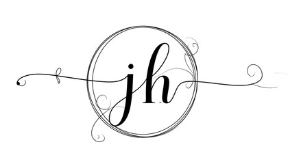 Elegant monogram design jh