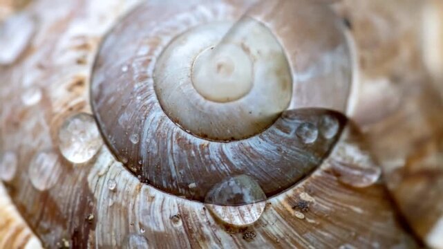 Snail shell closeup