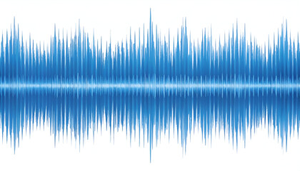 Blue Sound Wave Abstract Background.