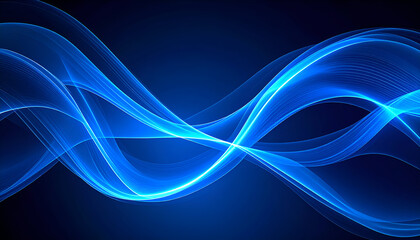 Blue Abstract Waves Background. (1)
