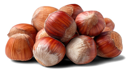 Obraz premium hazelnuts on a white background