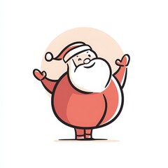 Jolly Santa: A Cheerful Holiday Icon on white background