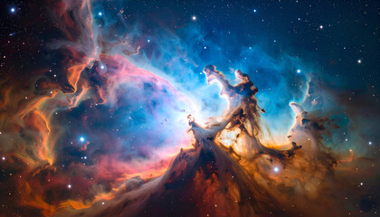 Cosmic Nebula Stellar Cloudscape. (1)