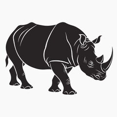 Fototapeta premium rhino vector illustration