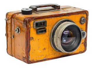 Rusty orange antique camera