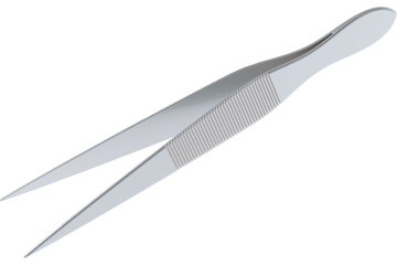 Metal tweezers with pointed tips. png
