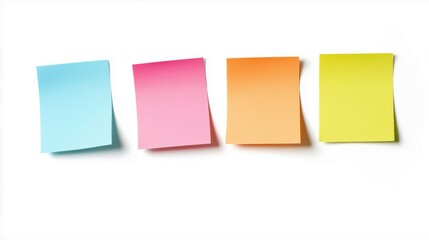 Fototapeta premium Post it notes isolated on white, cut out white