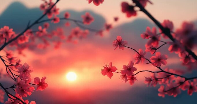 sunset in the autumn