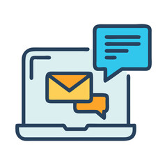 Fototapeta premium Online messaging icon design