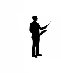 South asian male project coordinator leading a discussion banner design