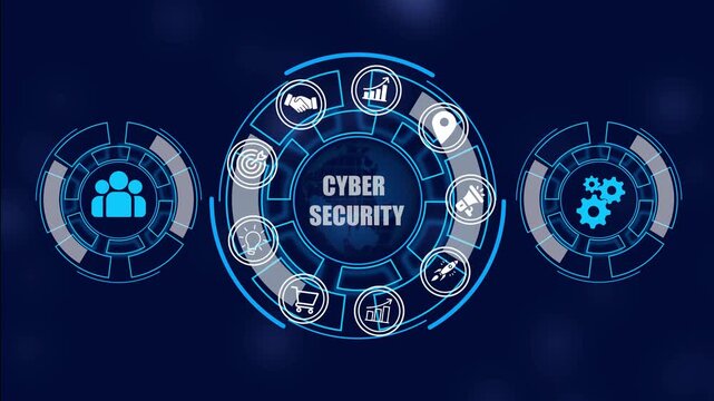 Business, technology, internet and network concept. Coach motivates to career growth. Personal development, personal and career growth "CYBER SECURITY, online marketing management concept