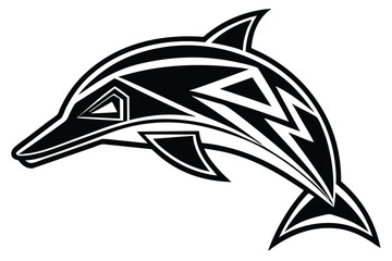 dolphin logo geometric design