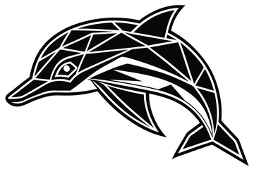 dolphin logo geometric design
